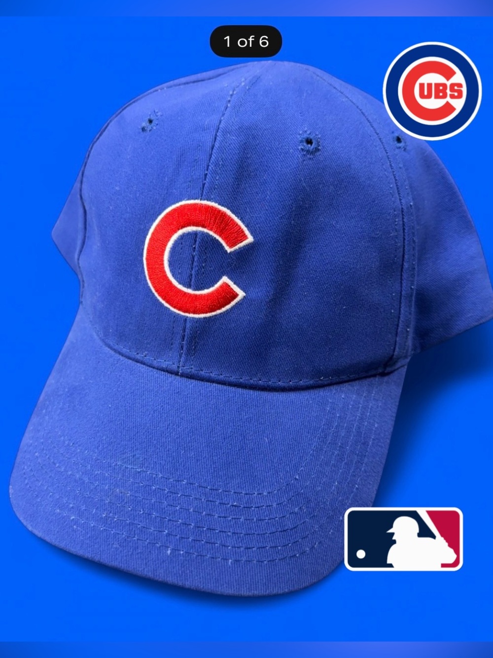 Chicago Cubs Hat Fan Favorite Genuine MLB OSFA Blue Red C Logo Adjustable Cap